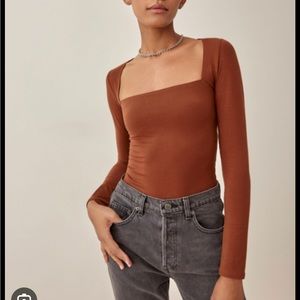 Walter knit top reformation size XS chestnut
